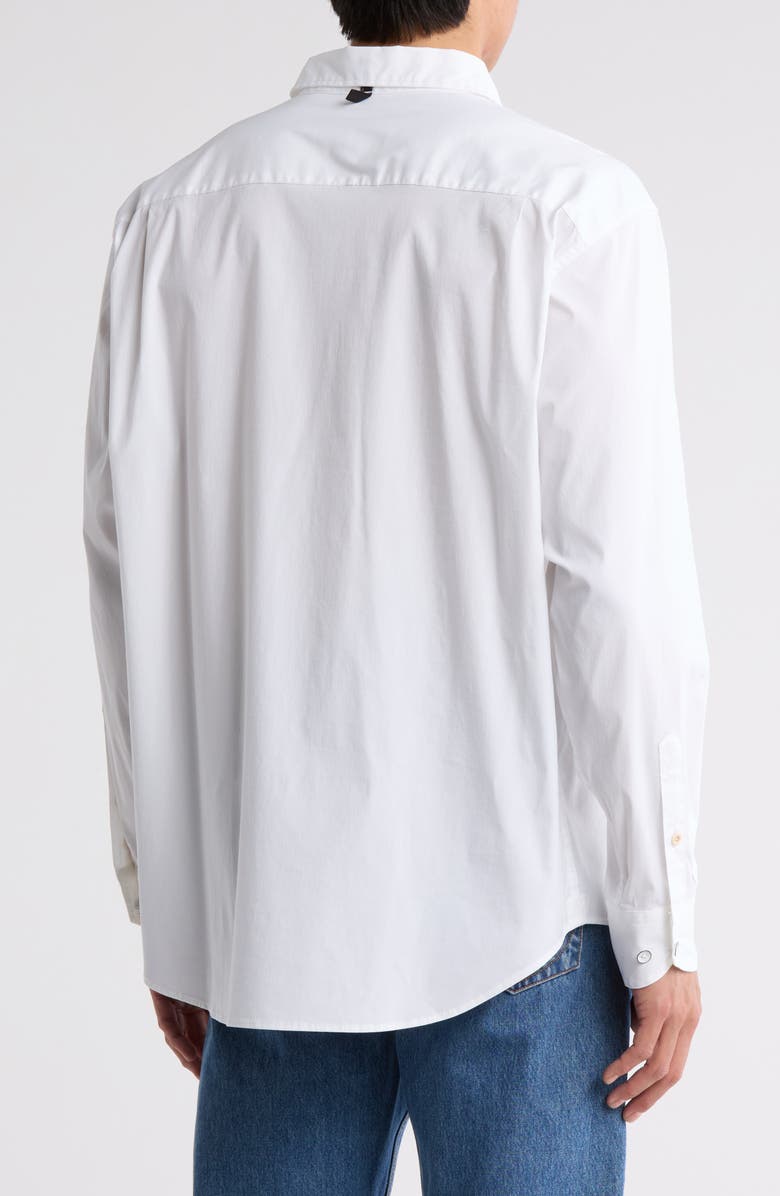 rag & bone Matthew Relaxed Fit Stretch Poplin Button-Up Shirt, Alternate, color, White