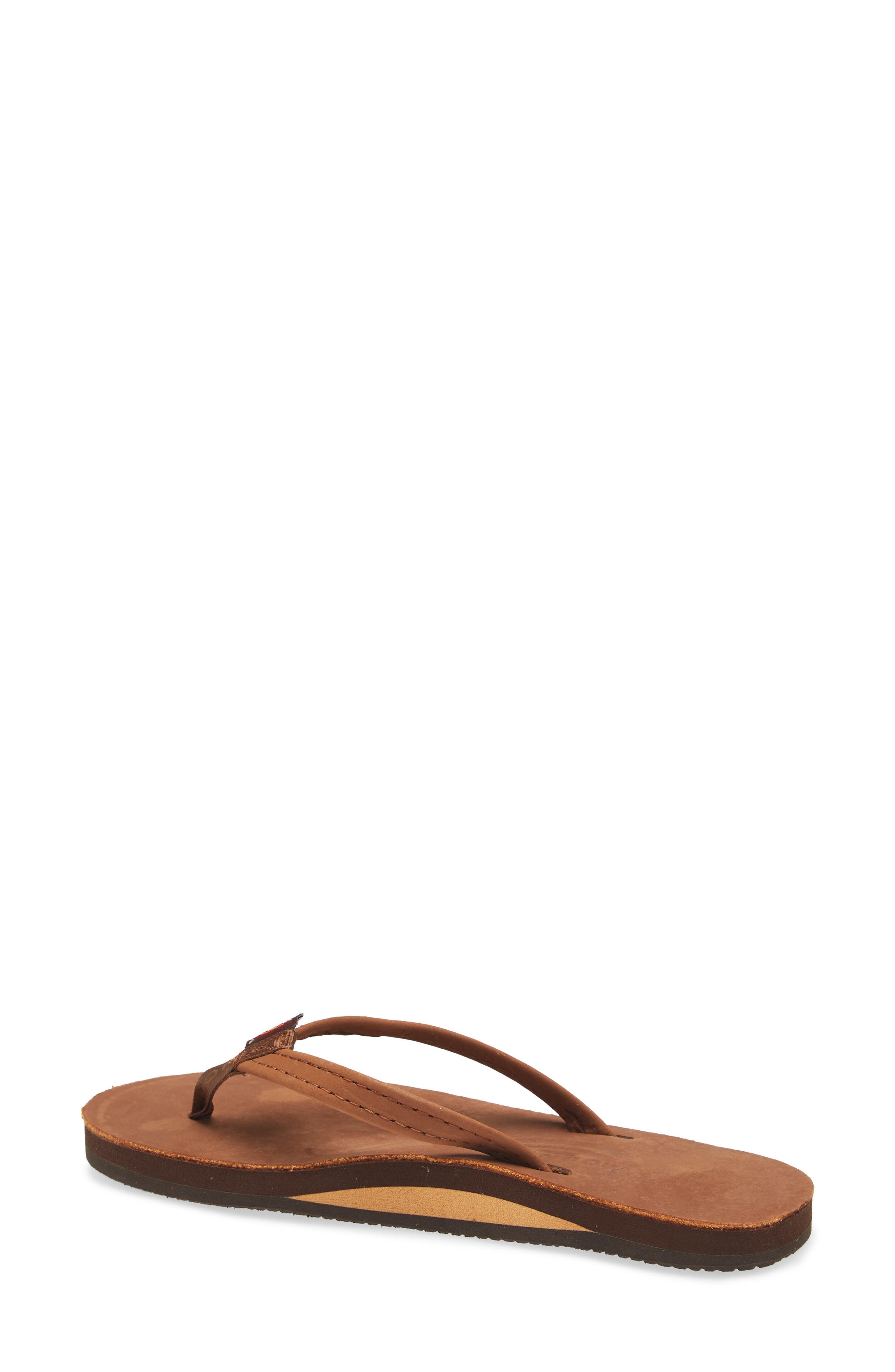 Rainbow<sup>®</sup> Rainbow Narrow Strap Sandal, Alternate, color, Redwood