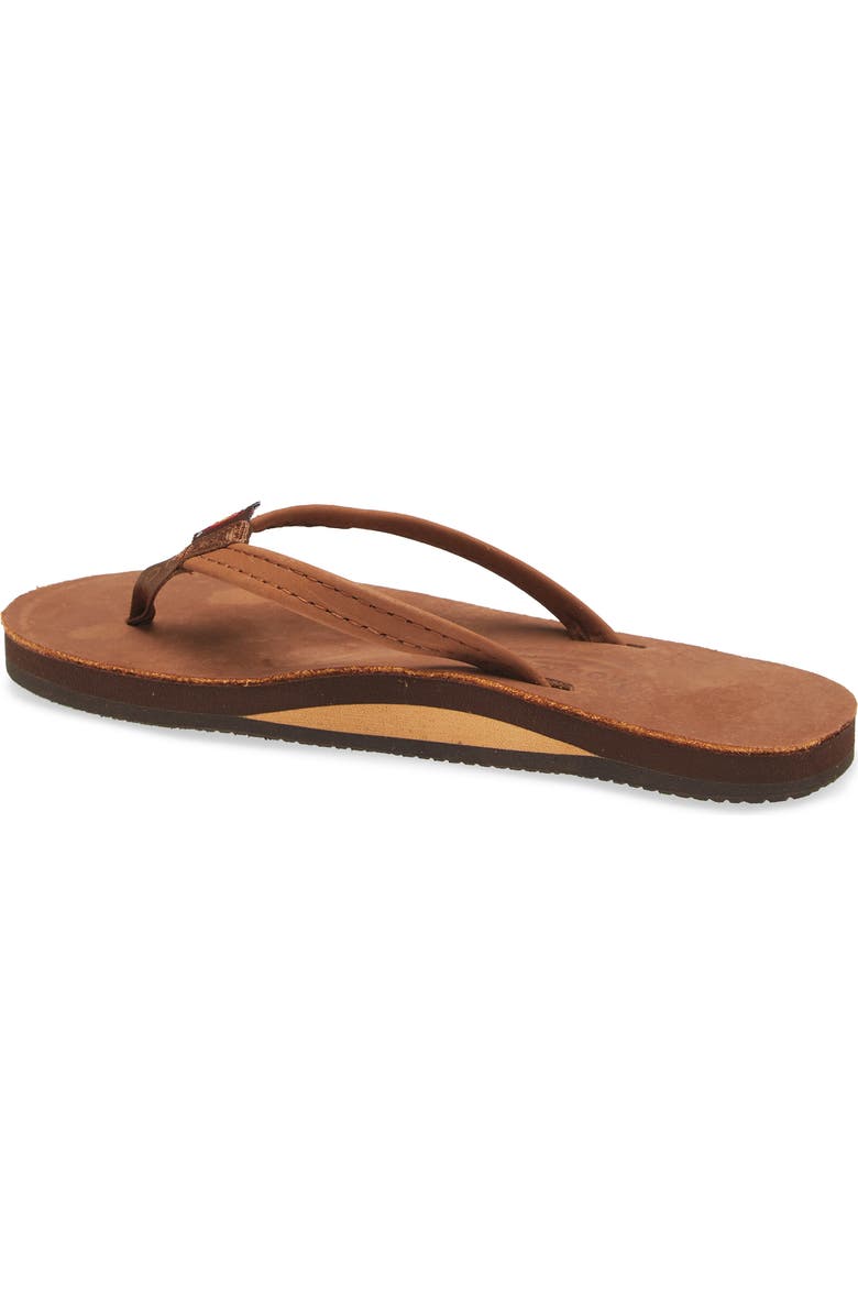 Rainbow<sup>®</sup> Rainbow Narrow Strap Sandal, Alternate, color, Redwood