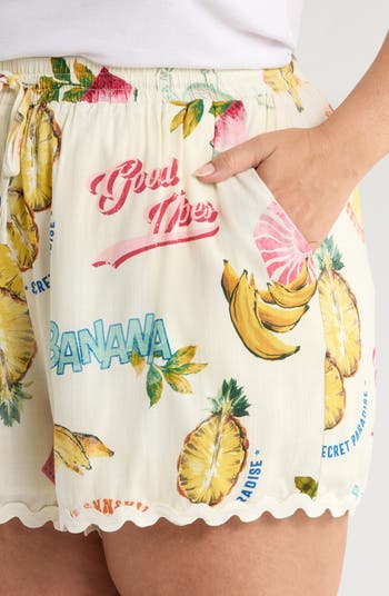 SUGARLIPS Zio Paradise Print Drawstring Shorts | Nordstrom
