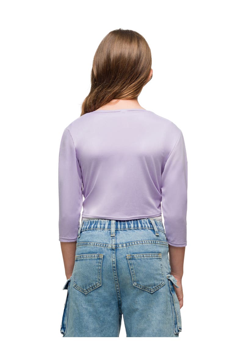 Tie Front Cropped Cardigan Shrug, Alternate, color, Lilac