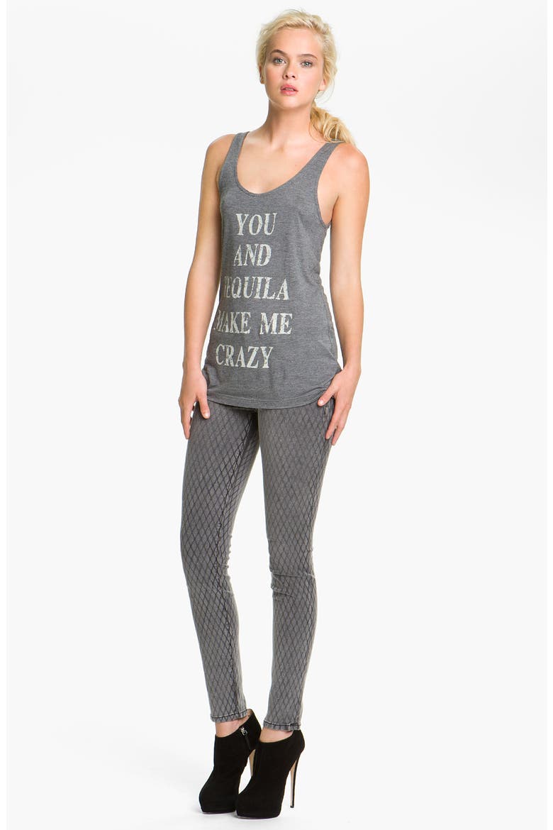 Print Stretch Skinny Jeans, Alternate, color, FISHNET