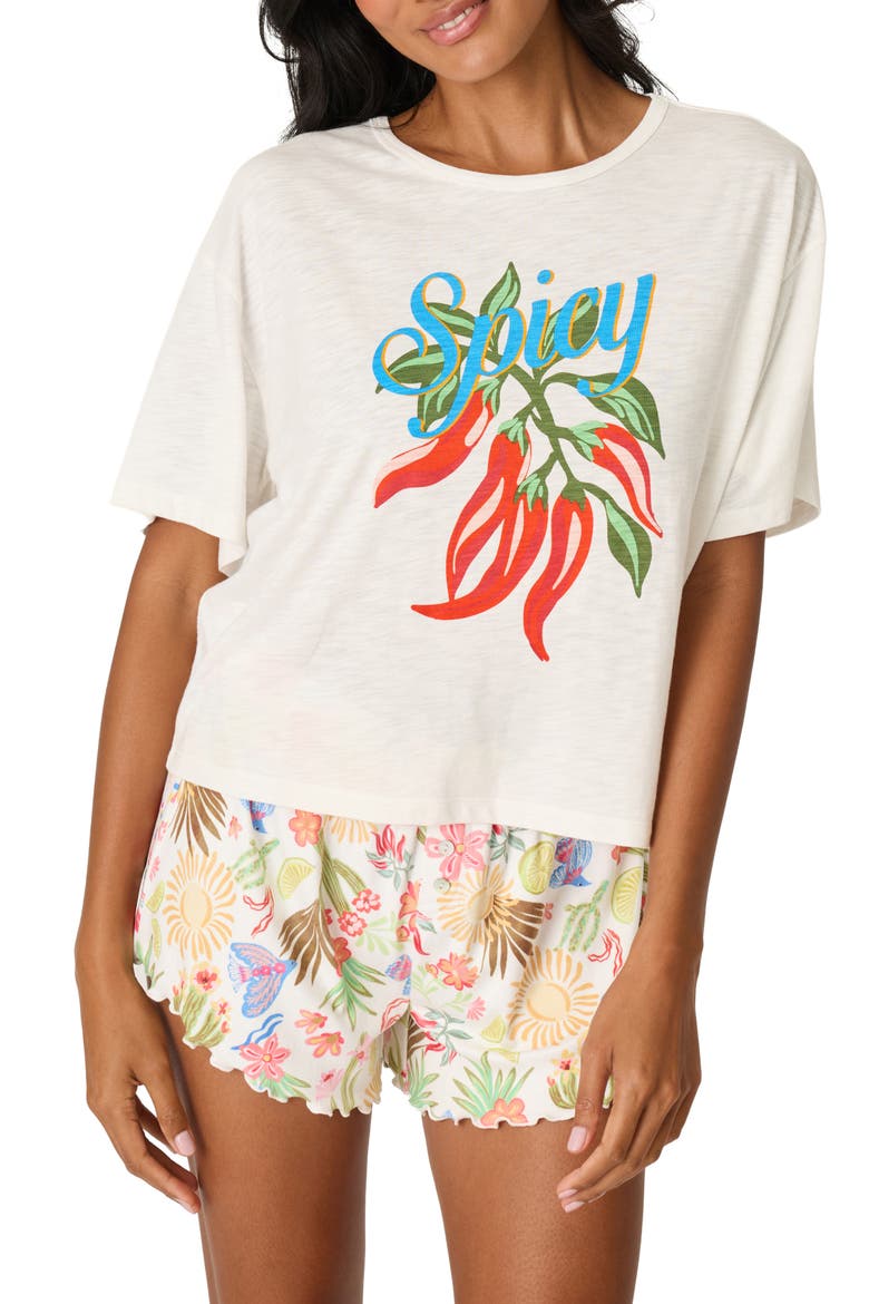 Feelin Prickly Pajama Top, Main, color, IVORY