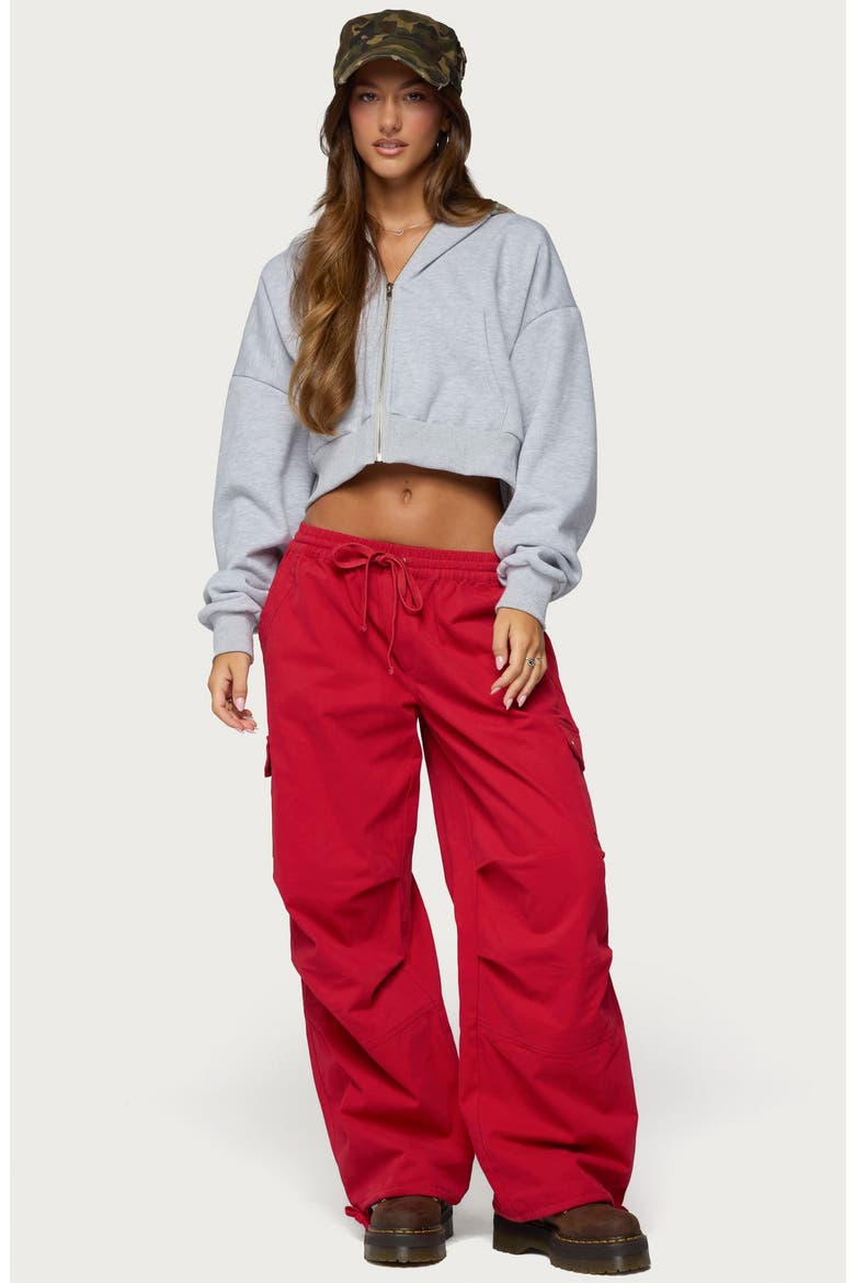 Paskal Twill Baggy Parachute Pants, Alternate, color, RED