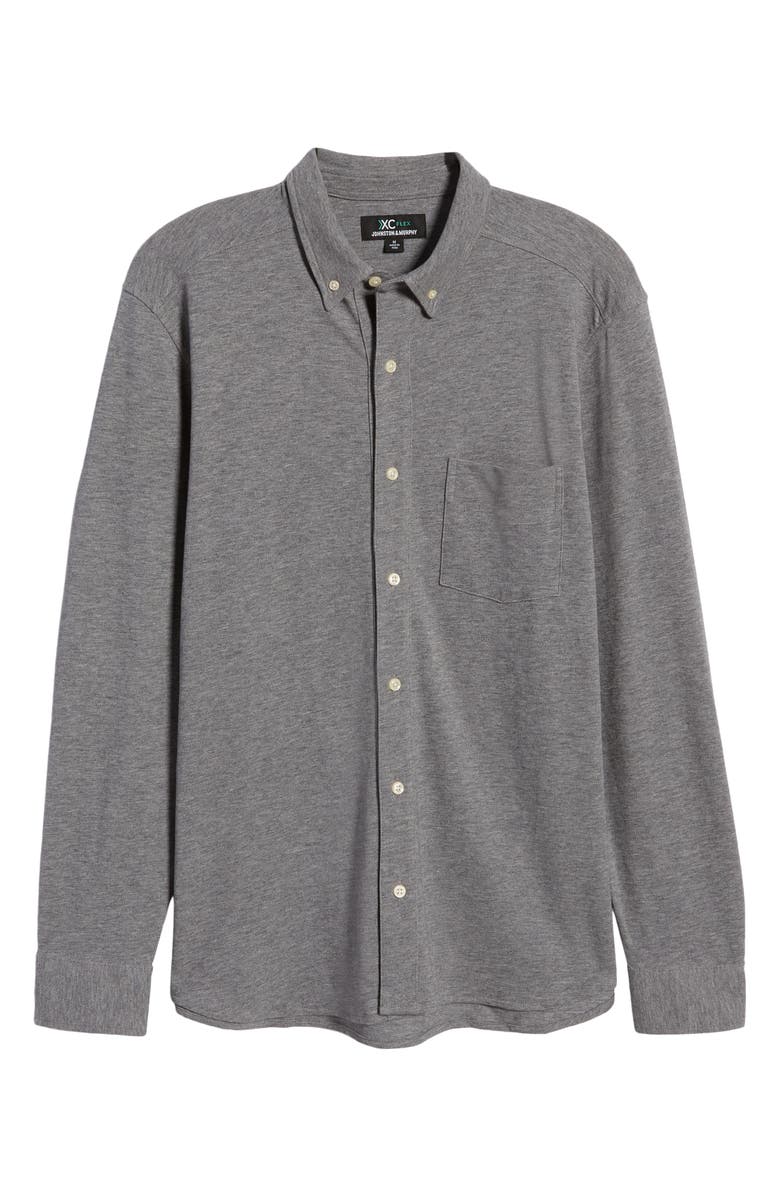 Johnston & Murphy XC Flex Birdseye Cotton Button-Down Shirt, Alternate, color, 