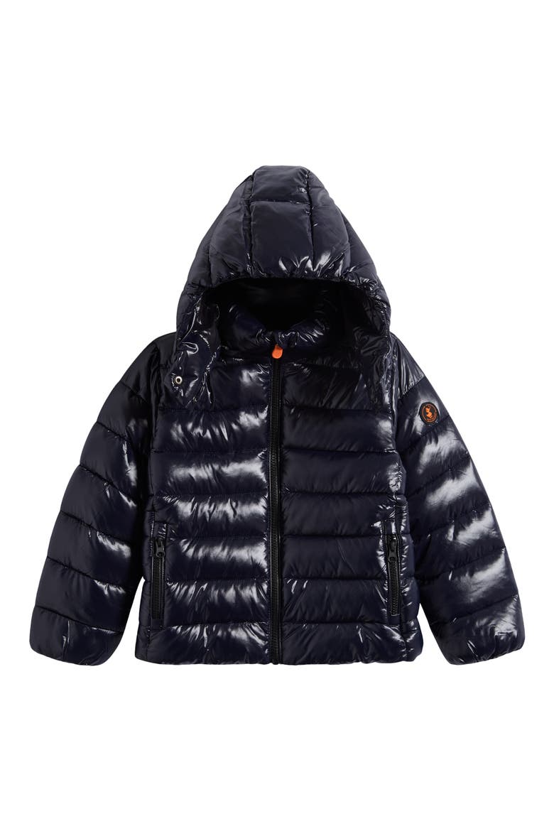 Kids' Evadine Hooded Puffer Jacket, Main, color, BLUE BLACK