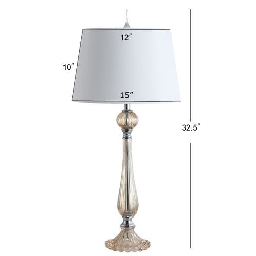 Jonathan Y Chloe 32.5" Glass Led Table Lamp (set Of 2) In Champagne