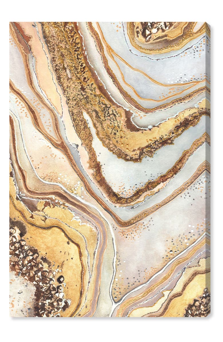 Wynwood Studio Golden Lines Canvas Wall Art, Main, color, Gold