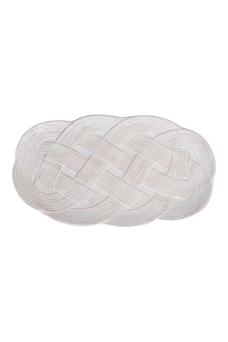 Le Panier Mystic Knot Hostess Tray, Main, color, WHITEWASH