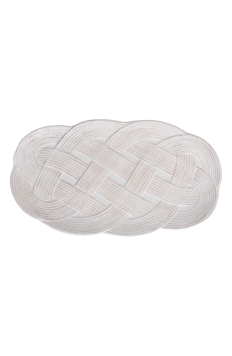 Juliska Le Panier Mystic Knot Hostess Tray, Main, color, Whitewash