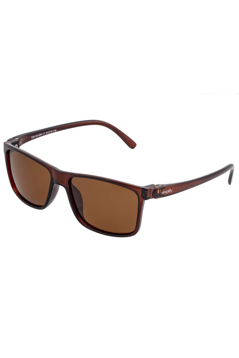 Ellis Polarized Sunglasses, Main, color, Brown/Brown