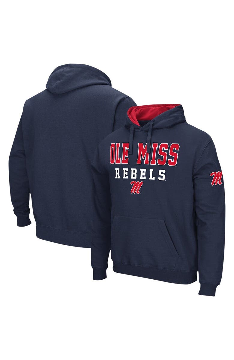 COLOSSEUM Men's Colosseum Navy Ole Miss Rebels Sunrise Pullover Hoodie, Main, color, Navy