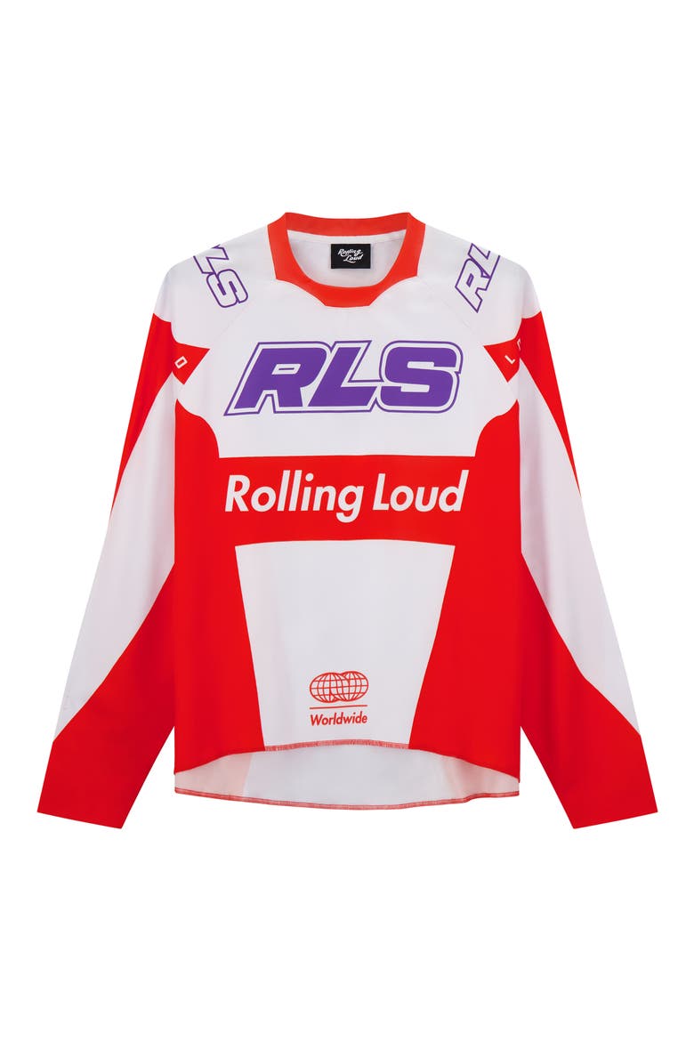 RL Sport Oversize Moto Jersey, Alternate, color, RED