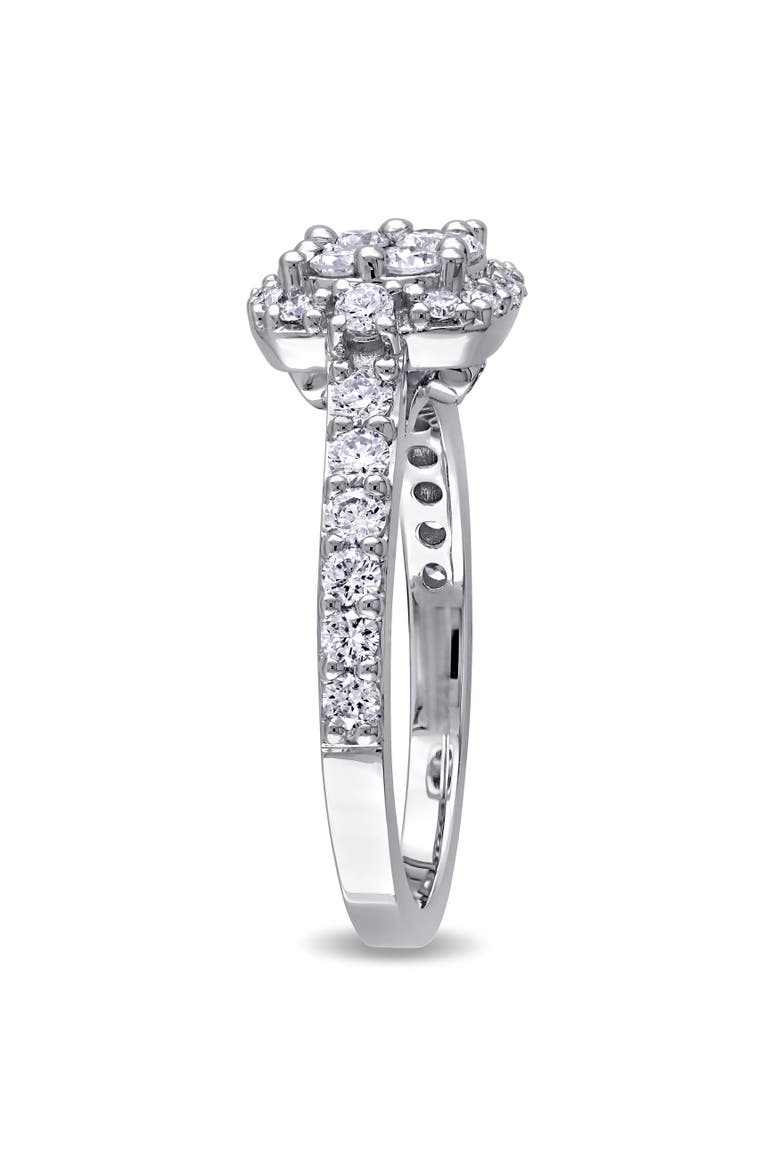 Diamond Cluster Halo Engagement Ring 14k, Alternate, color, 14K White Gold
