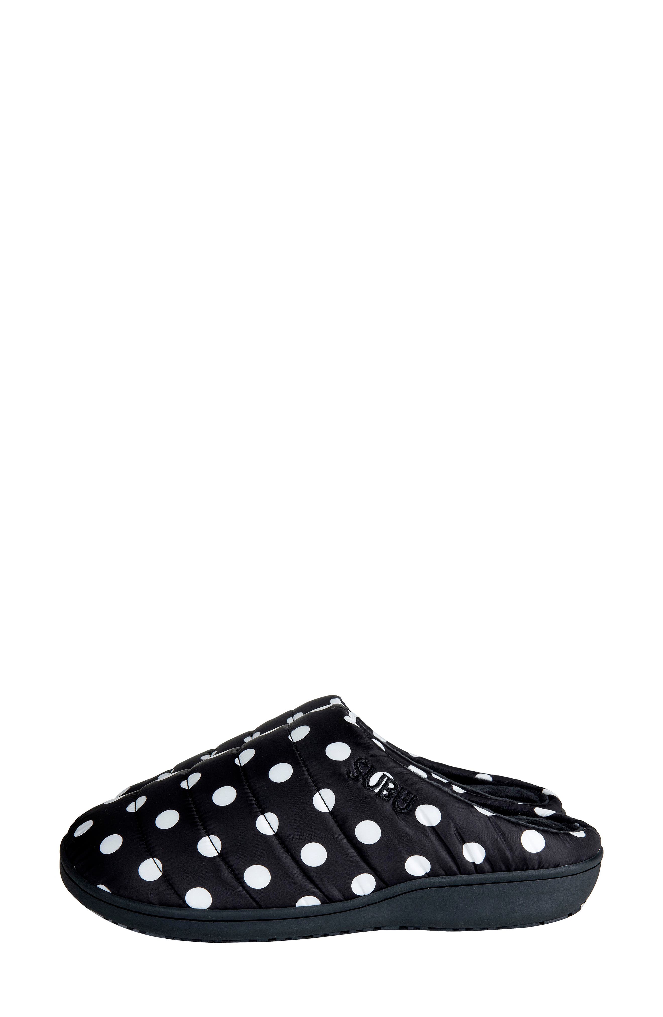 SUBU Gender Inclusive Indoor/Outdoor Puffer Slipper, Alternate, color, Polka Dot
