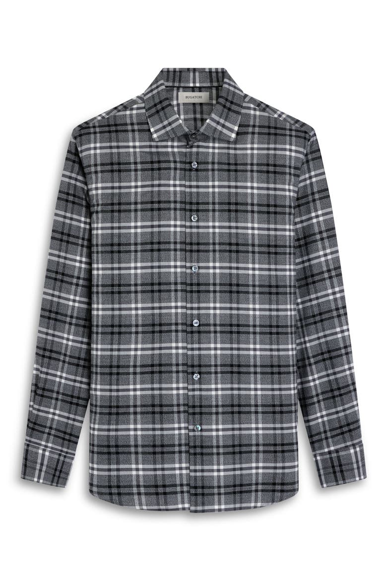 Axel Cotton Blend Button Up Shirt, Alternate, color, BLACK