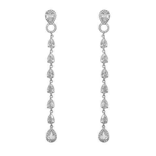 Black Suede Studio Dew Earring In Silver