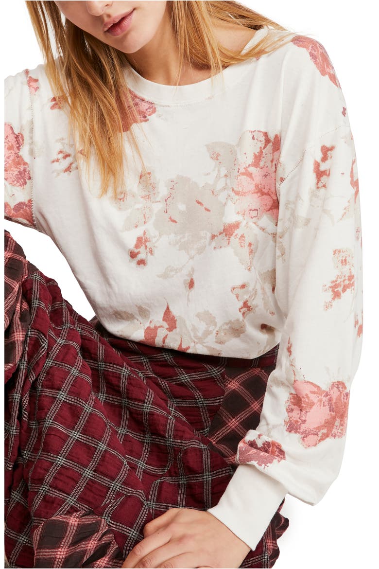 Arielle Print Long Sleeve Tee, Alternate, color, NEUTRAL COMBO