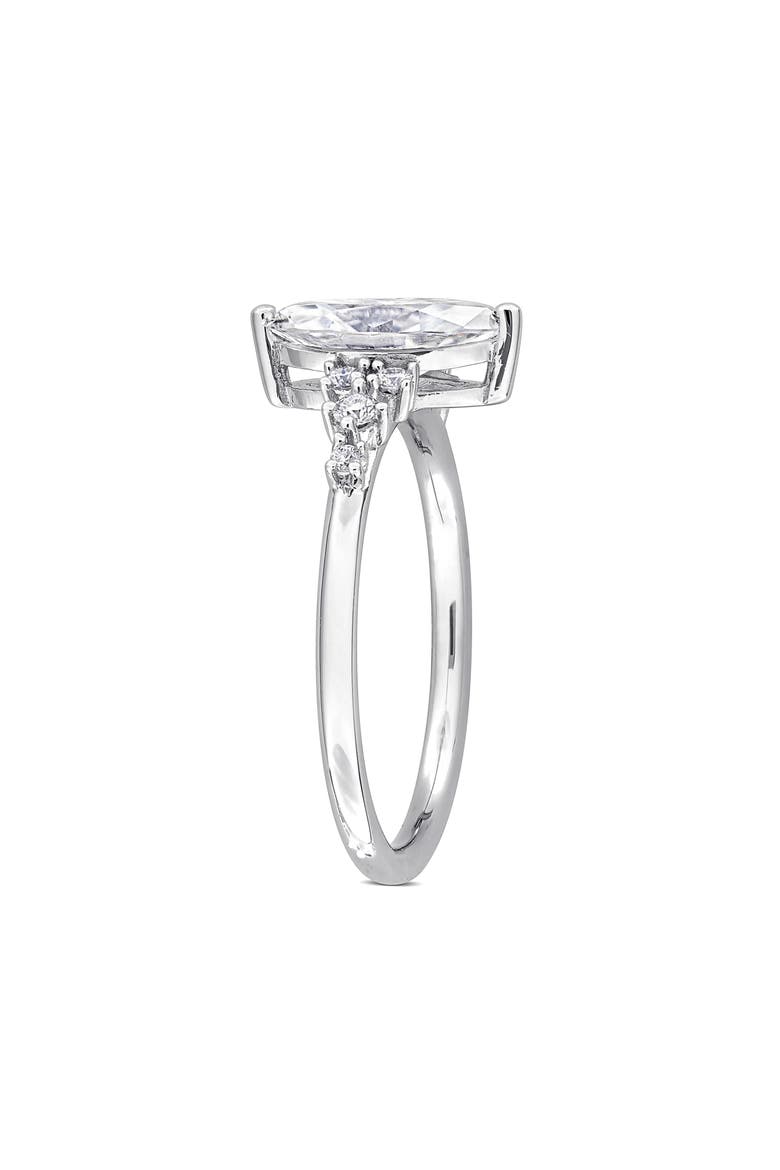 Sterling Silver Created Moissanite Ring, Alternate, color, SILVER