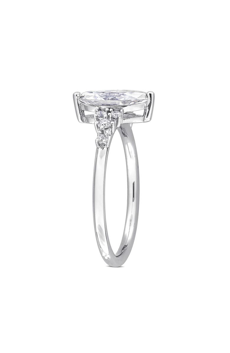 DELMAR Sterling Silver Created Moissanite Ring, Alternate, color, Silver