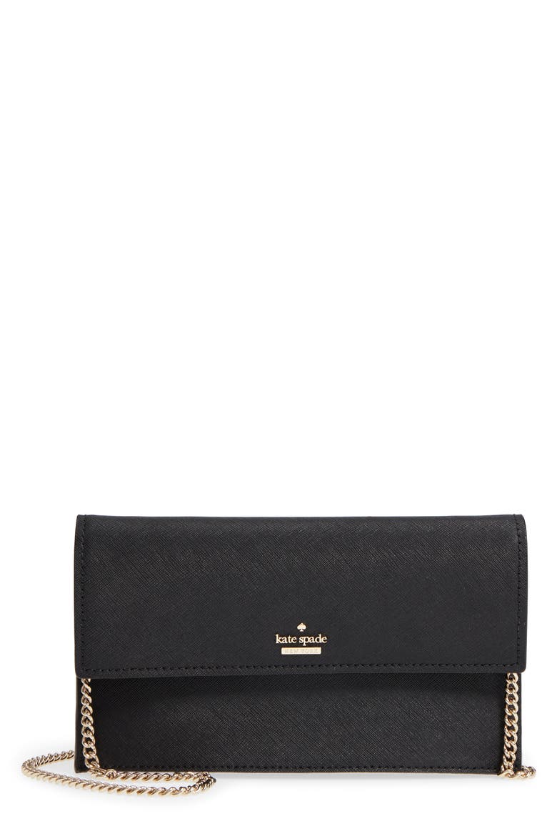 cameron street - brennan leather wallet & card case, Main, color, BLACK