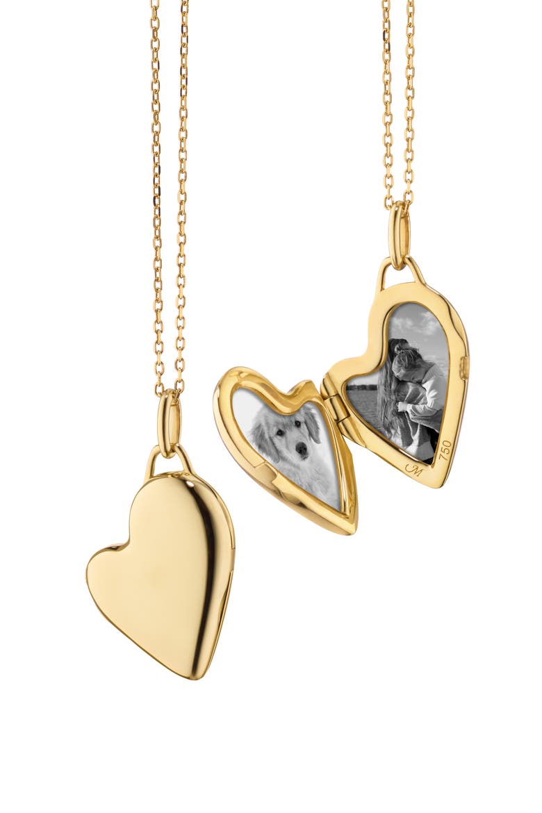 Slim Lockets 18k Gold Mini Heart Locket Necklace, Alternate, color, 18K YELLOW GOLD