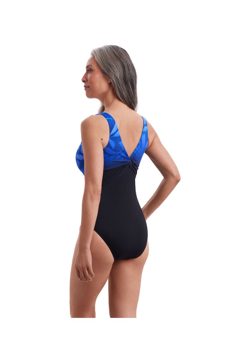 ShapeSolver Twist Back One-Piece Swimsuit, Alternate, color, Fade Away