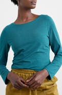 Seasalt Cornwall Easel Long Sleeve Stretch Organic Cotton Top