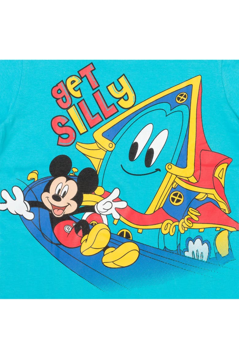 Mickey Mouse 3-Pack Short Sleeve T-Shirts, Alternate, color, Cyan Red White