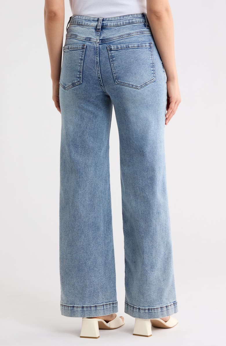 INTERNATIONAL DESIGNER Wide Leg Jeans, Alternate, color, Mid Blue
