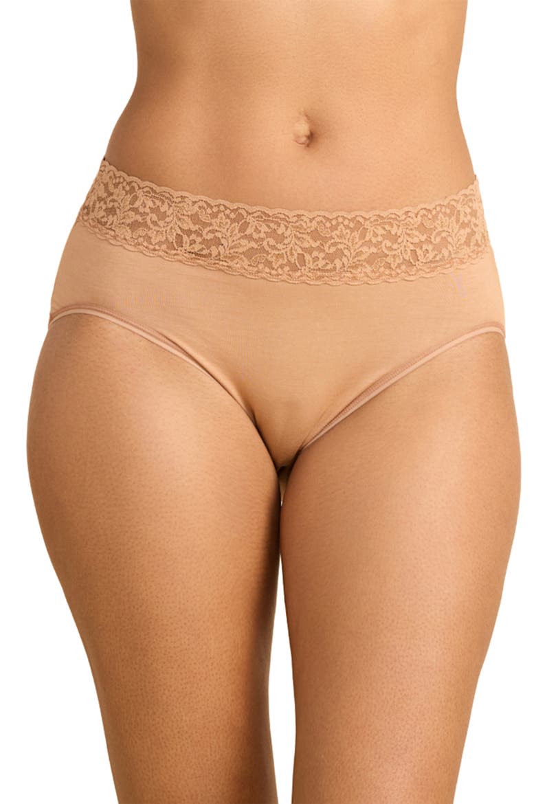 Stretch Supima® Cotton French Briefs, Main, color, SUN TAN