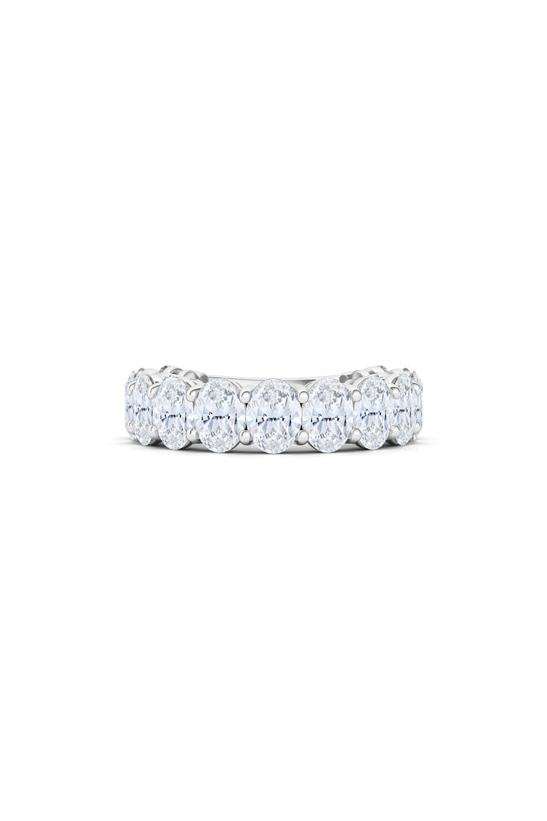 Oval Cut Lab Created Diamond Eternity Band, Alternate, color, WHITE GOLD