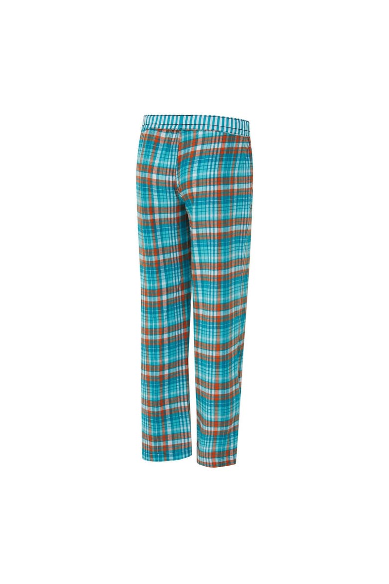 Women's Concepts Sport  Aqua Miami Dolphins Laney Plaid Tri-Blend Pants, Alternate, color, Aqua