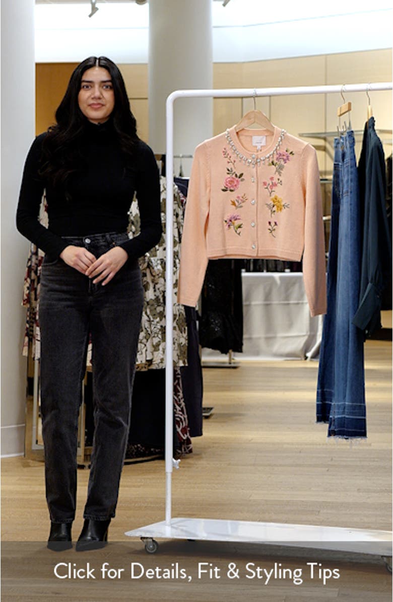 Isolde Floral Embroidery Cardigan, sales video thumbnail