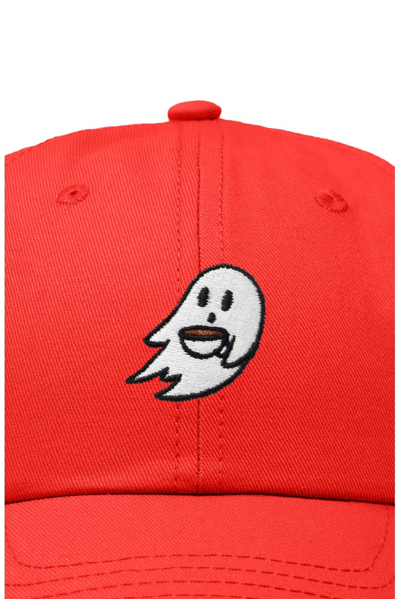 Coffee Ghost Embroidered Hat, Alternate, color, Red