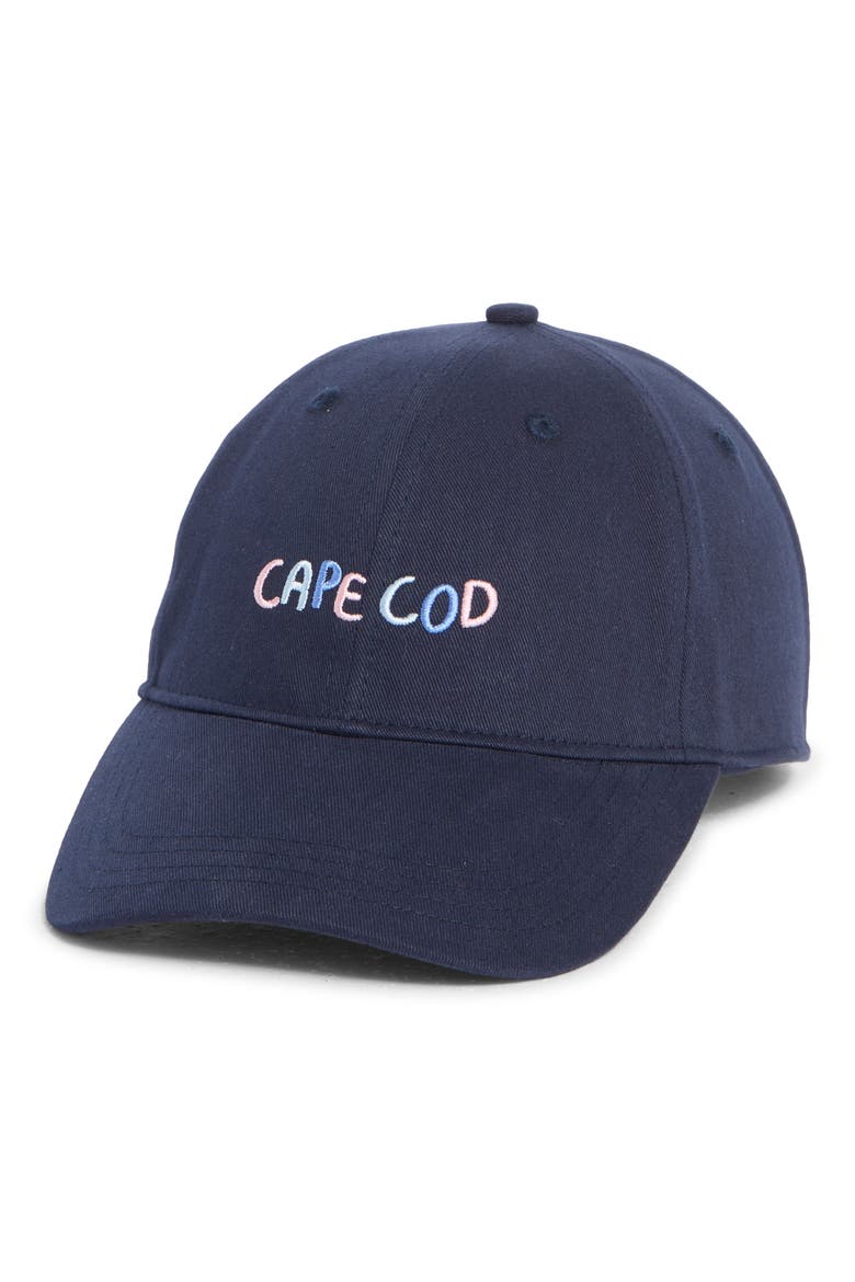 Cape Cod Canvas Adjustable Baseball Cap, Main, color, NAVY