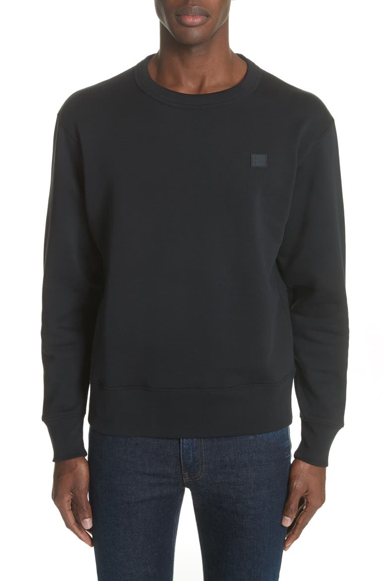 Fairview Face Crewneck Sweatshirt, Main, color, BLACK