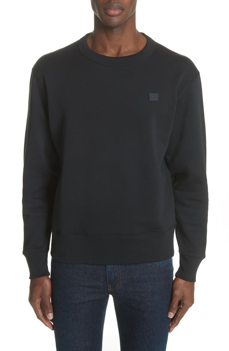 Acne Studios Fairview Face Crewneck Sweatshirt, Main, color, 