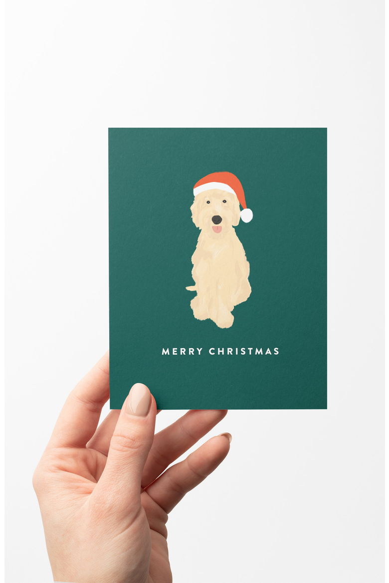 Santa Doodle Christmas Boxed Set of 8 Cards, Alternate, color, Santa Doodle