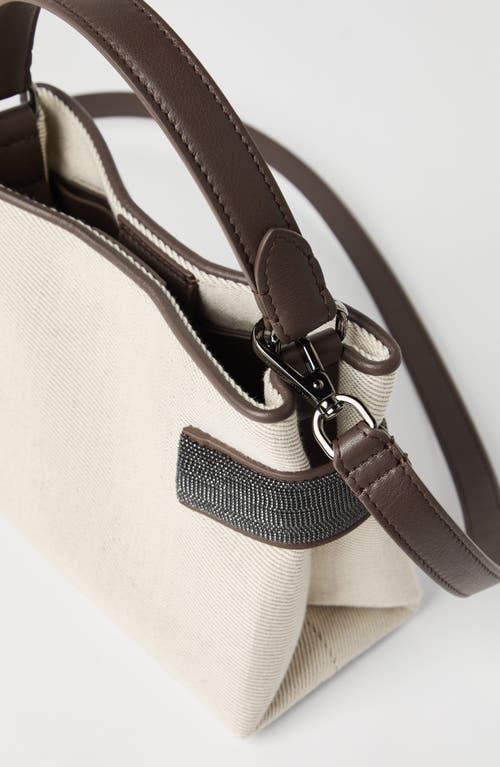 Shop Brunello Cucinelli Small Top-handle Essence Bag In Panama