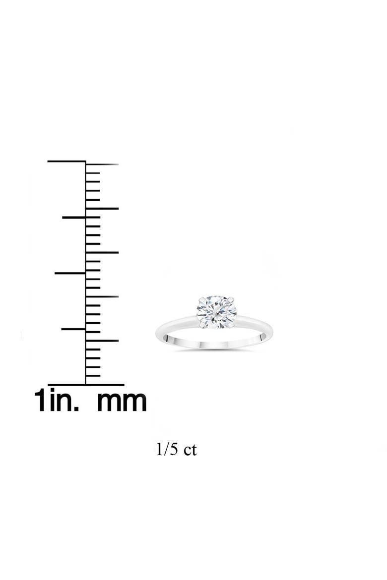 1/5ct Lab Grown Diamond Solitaire Engagement Ring 14K Gold, Alternate, color, 14k White Gold