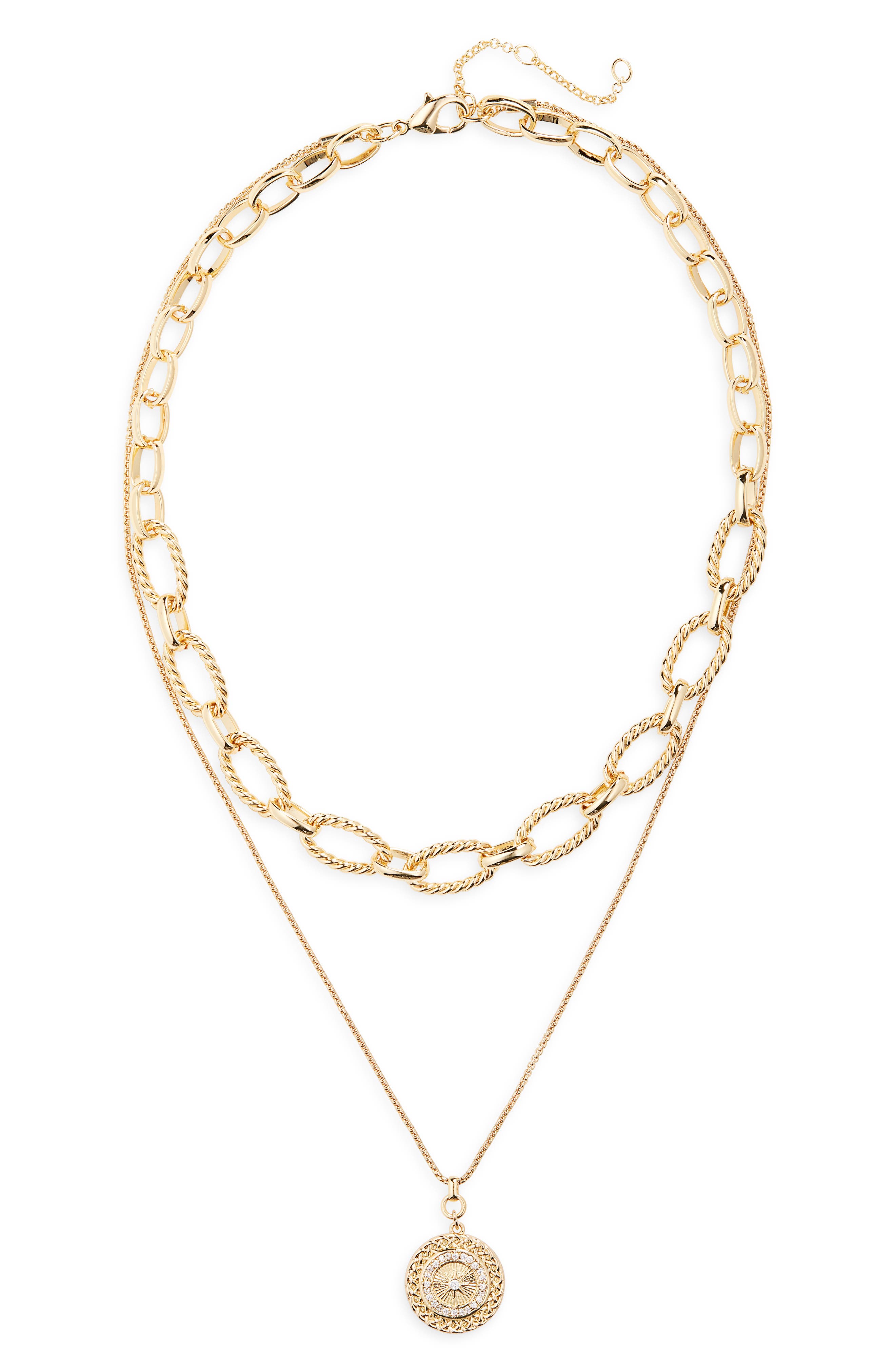 NORDSTROM RACK Layered Pendant Necklace