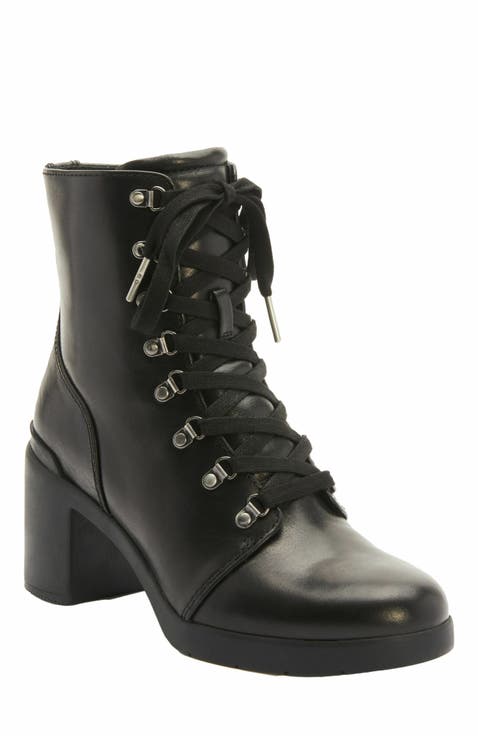 靴 TOE LACE UP LEATHER BOOTS / Black Patent Leather Cap Toe Lace Up Boot | Express