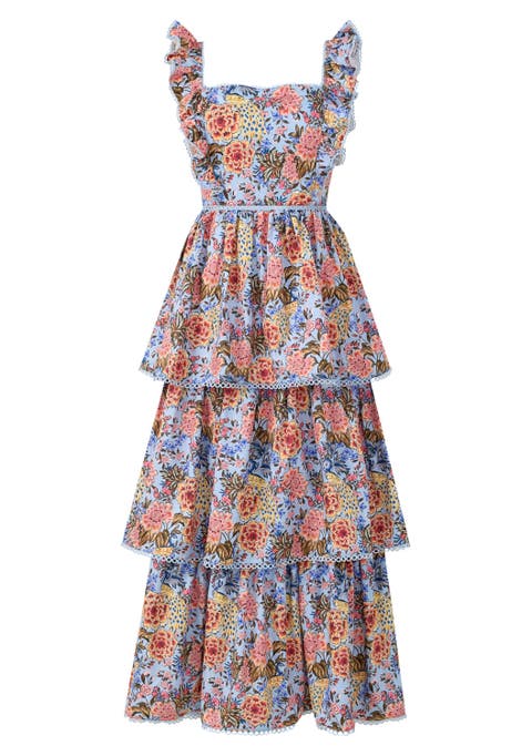 Iliana Cotton Frill Maxi Dress
