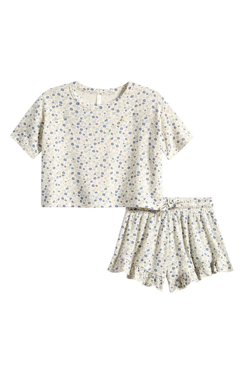 Rylee + Cru Mosie T-Shirt & Shorts Set, Main, color, Ivory