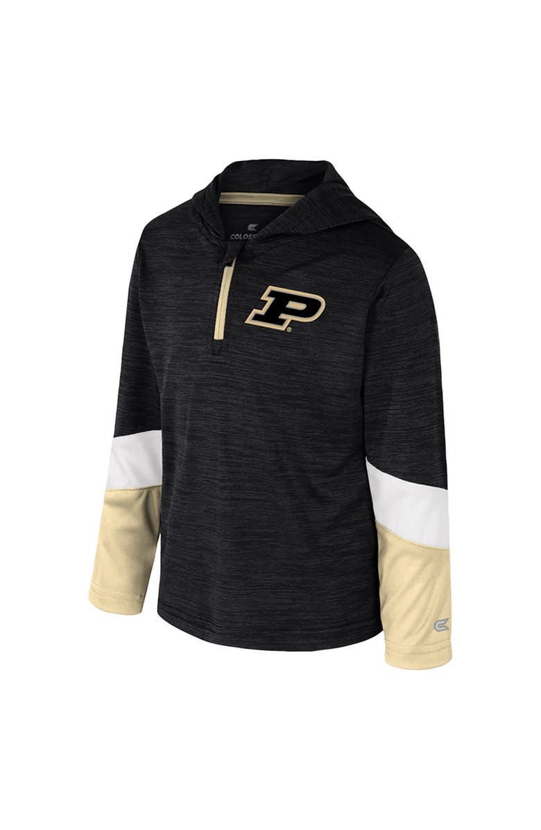 COLOSSEUM Toddler Colosseum Black Purdue Boilermakers Rylos Quarter-Zip Windshirt, Alternate, color, 