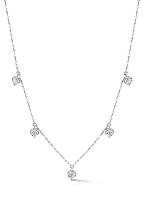 Dana Rebecca Designs Ava Bea Diamond Crescent Charm Necklace in White Gold  product