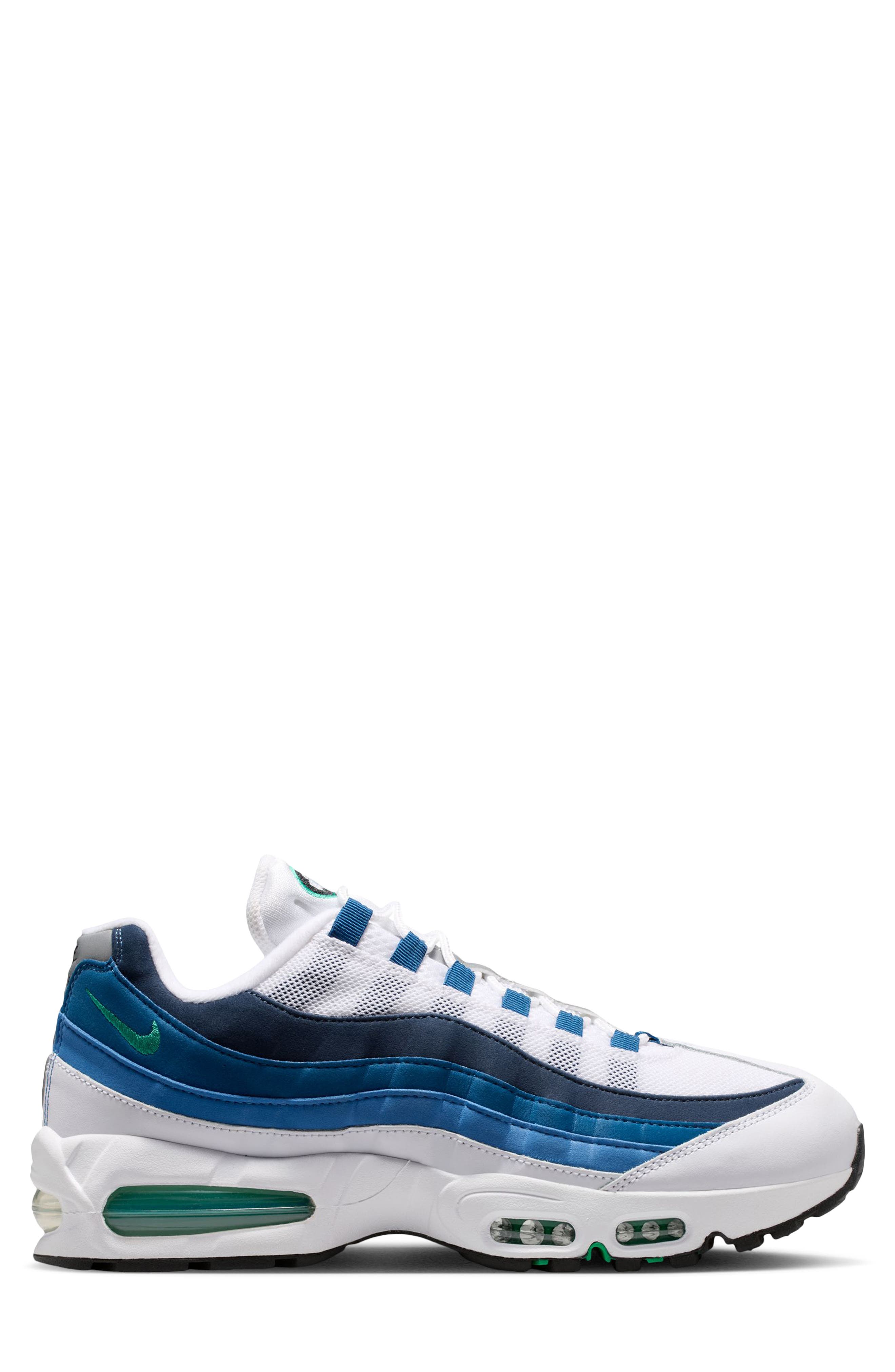 Nike Air Max 95 Big Bubble Sneaker, Alternate, color, White/Lake Blue/Emerald Green