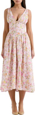 HOUSE OF CB Emmelina Sleeveless Stretch Poplin Midi Dress