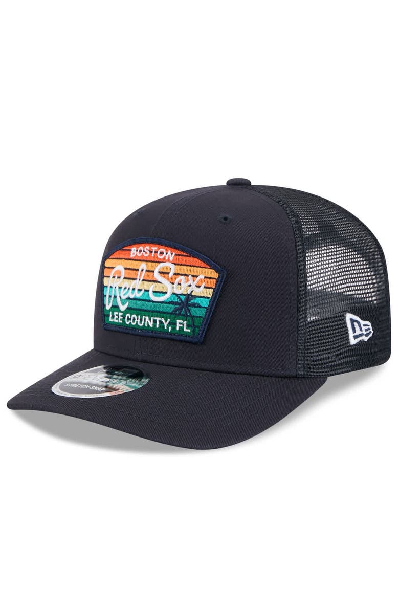 New Era Men's New Era  Navy Boston Red Sox 2025 Spring Training 9SEVENTY Stretch-Snap Trucker Hat, Main, color, 